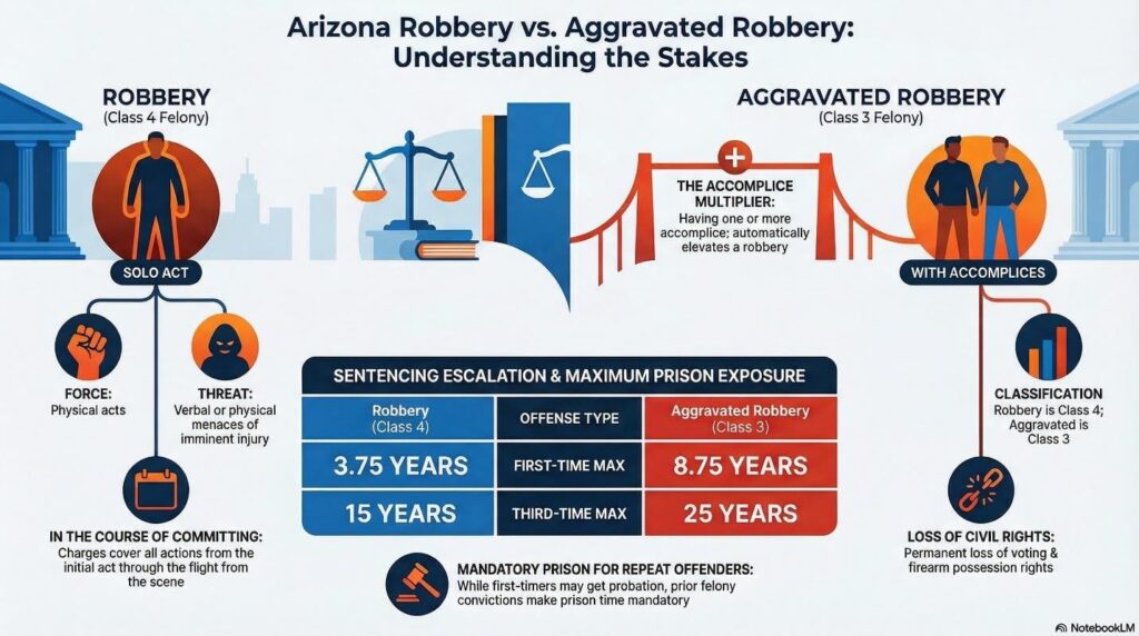 Robbery (ARS 13-1902) vs. Aggravated Robbery (ARS 13-1903)