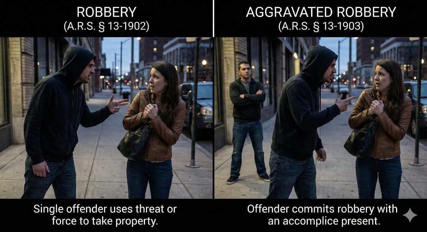 Robbery (ARS 13-1902) vs. Aggravated Robbery (ARS 13-1903)