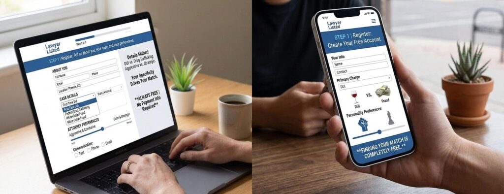 criminal defense registration step one